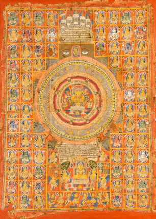 Bonhams : A Jain mandala Western India, late 17th Century
