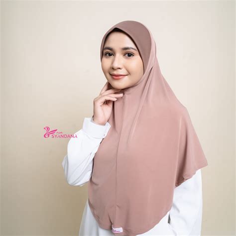 Jilbab Instant Malay Qisya - Bahan Jersey - Hijab Syandana