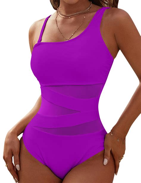 Blooming Jelly Women's Sexy One Piece Bathing Suits One Shoulder