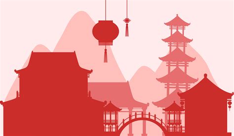 chinese palace vector art icons  graphics