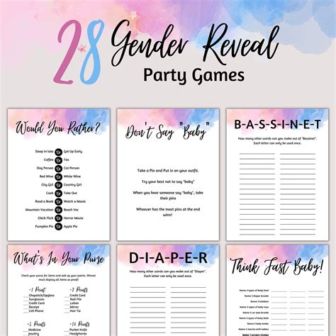 Gender Reveal Games Bundle, Gender Reveal Games, Gender Reveal Party