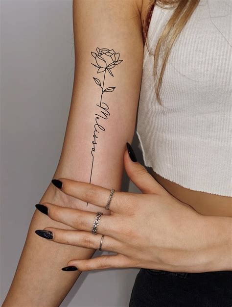 custom  long sleeve birth flower tattoo floral  tattoo