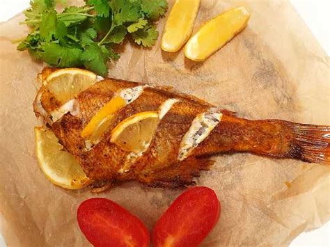 Морской окунь в духовке с лимоном — рецепт с фото пошагово