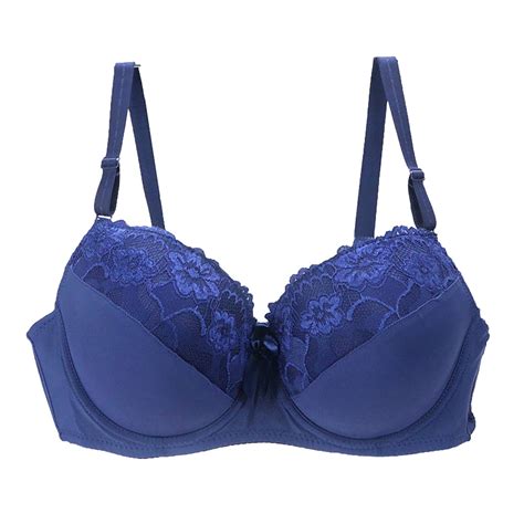 Blue 85B Fashion Female Lace Valentines Lingerie Set Printed Coloured