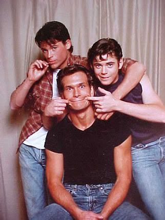 C. Thomas Howell, Rob Lowe, and Patrick Swayze - the Curtis brothers ...