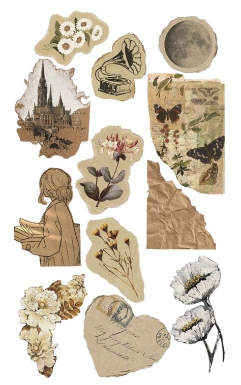 Explore Vintage Aesthetic Sticker Set for Creative Projects in 2025