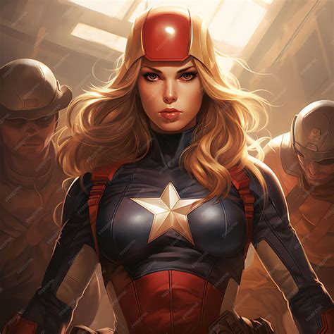 Premium AI Image | digital comic book of a female superheroes