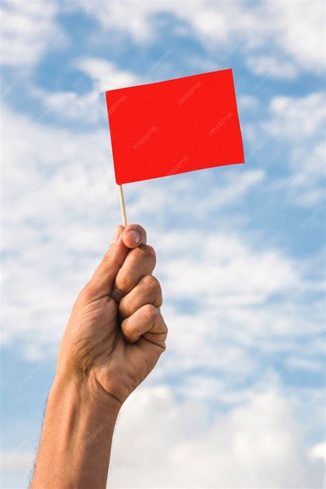Free Photo | Red flag waving