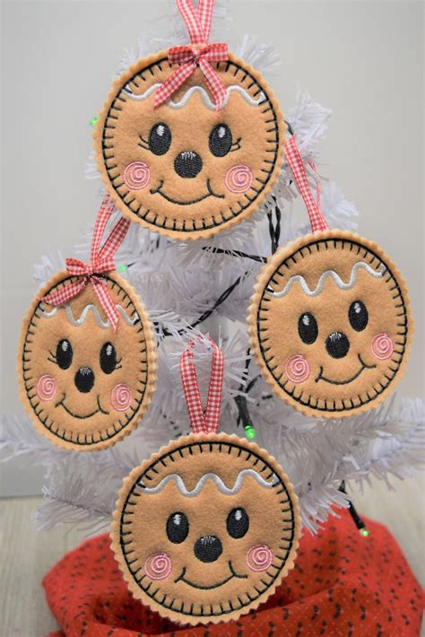 Gingerbread Ornaments Felt Christmas Ornament Gingerbread | Etsy