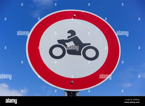 motorcycle sign parking  res stock photography  images alamy