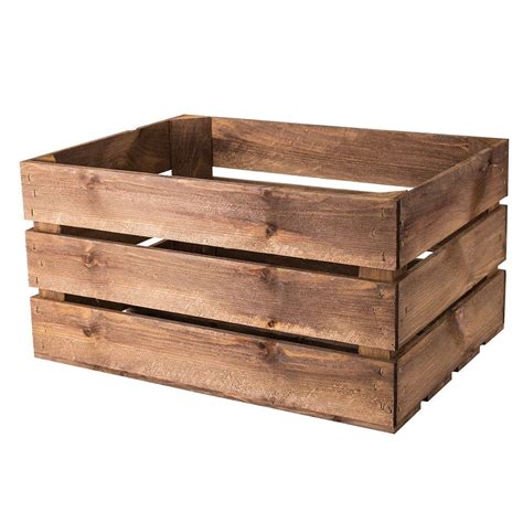 Wooden Crate with Dual Compartments
