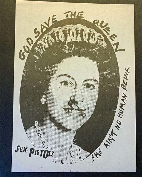 Sex Pistols God Save the Queen 1977 Jamie Reid designed handbill
