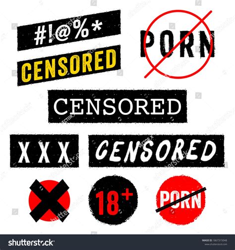 Censorship Elements Various Types Templates Visual Stock Vector