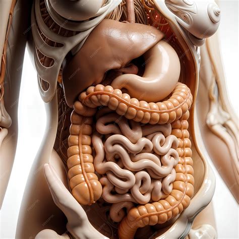 Beautiful and detailed illustration of the human stomach and digestive