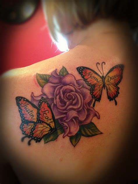 floral butterfly tattoo 9