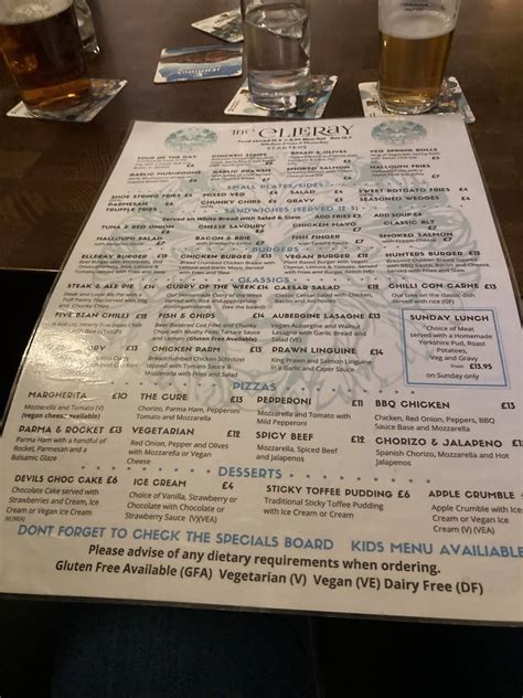 Menu at The Elleray pub & bar, Windermere