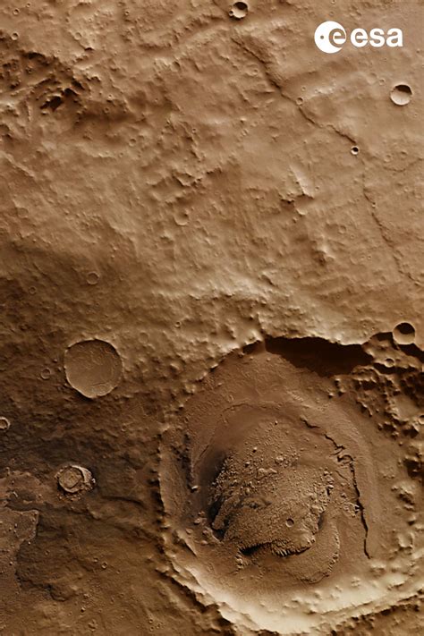 Map of Schiaparelli Crater and Surrounding Impact Craters