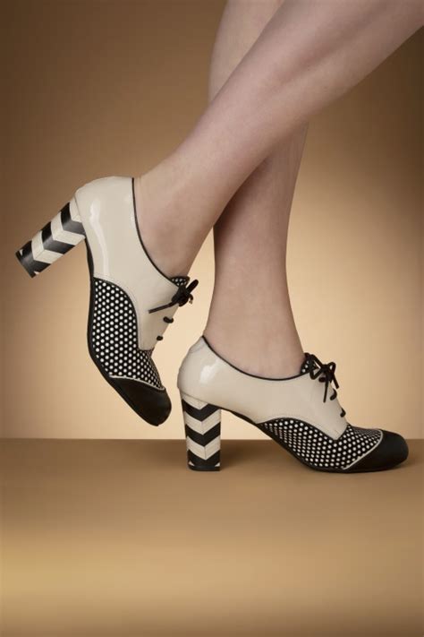 Nemonic Madison Leather Shoe Booties in Black and Creamy White | Shop ...