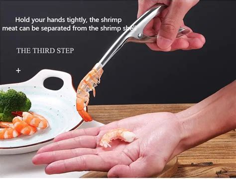 Éplucheur de crevettes - Décortiqueur de crevettes en acier inoxydable