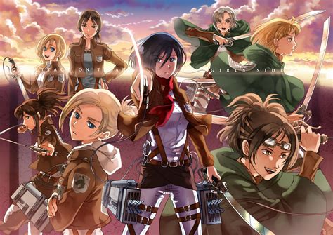 Shingeki no Kyojin Females - Attack on Titan Girls Fan Art ... | Attack ...