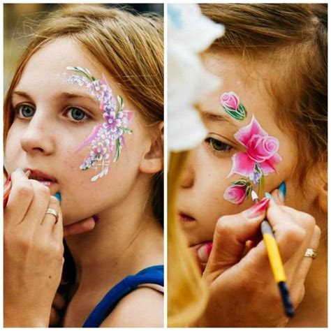 Аквагрим для девочек: на лице, простые рисунки, фото, материалы и этапы ...