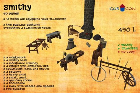 Second Life Marketplace - Smithy - Medieval - rustic - Torvaldsland ...