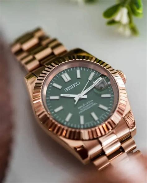 Datejust Rose Gold Green Dial Mod – European Wrist Mod's