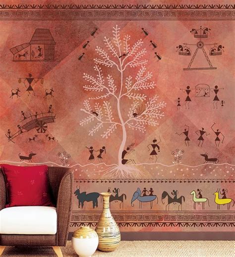 Life n Colors Chitra: The Best Modern Warli Art Wallpaper Design for Walls | by LifeNColors | Medium