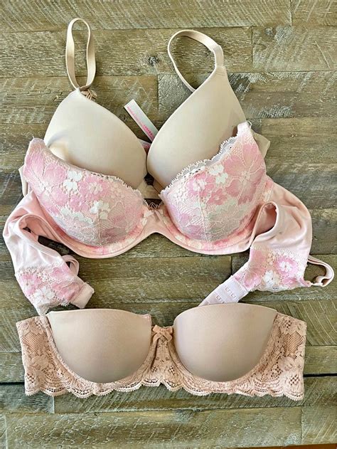 Victoria’s Secret & Pink push ups. Comfy & pretty.(Oops- sized up and