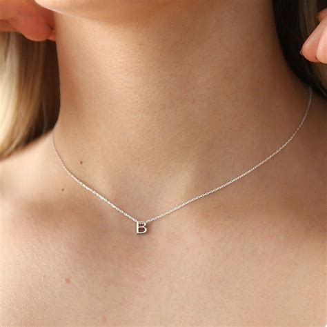 initial necklace etsy