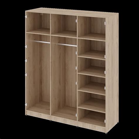 Шкаф распашной Турин Комфорт 3720 с 3 дверями 180x213x60 см ЛДСП цвет ...