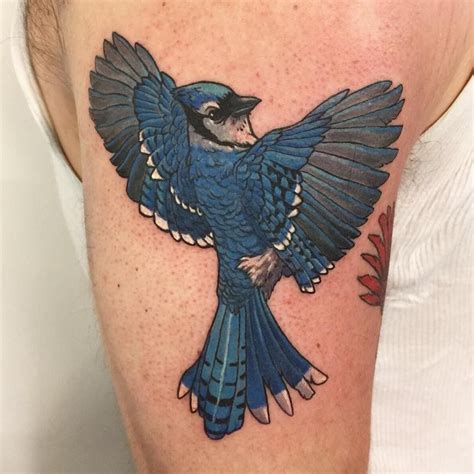 Stunning Blue Jay Tattoo by Neil