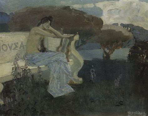 Paintings Reproductions Muse, 1890 by Mikhail Vrubel (1856-1910, Russia ...