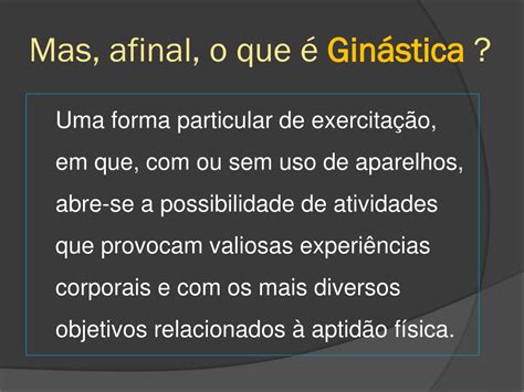 O Que Significa A Palavra Ginástica - PPT - GINÁSTICA PowerPoint Presentation, free download - ID:2255616