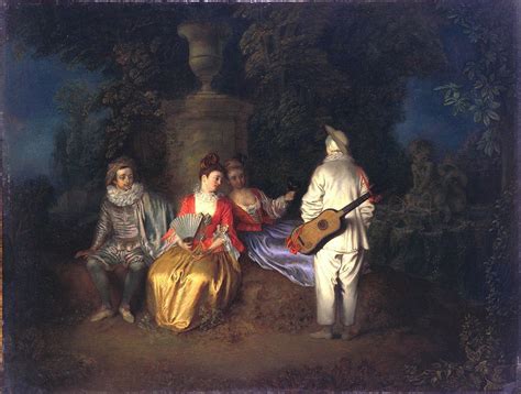 jean antoine watteau french rococo painter    foursome