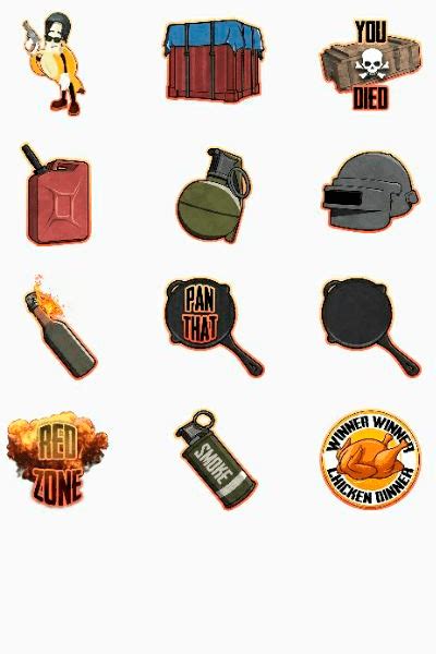 PUBG Vector набор стикеров для ватсап - Topmsg