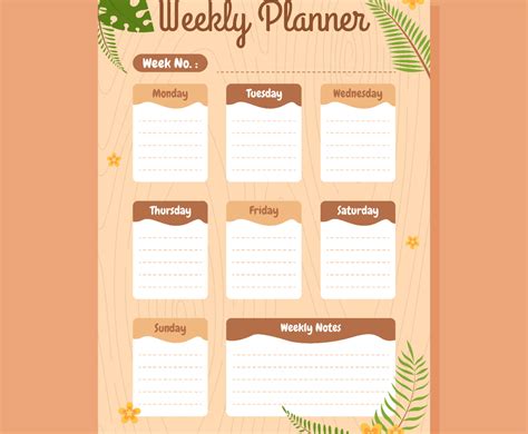 Plants Template Weekly