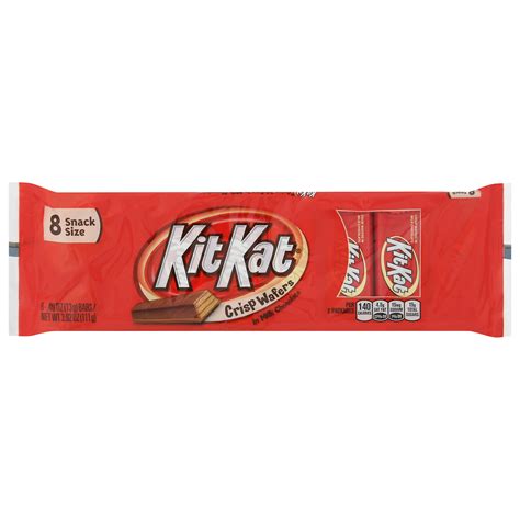 Kit Kat Snack Size Crisp Wafers in Milk Chocolate Bars 8 - 0.49 oz
