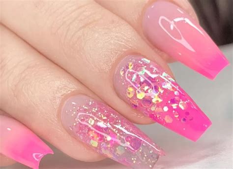 Unhas Decoradas Rosa Com Glitter