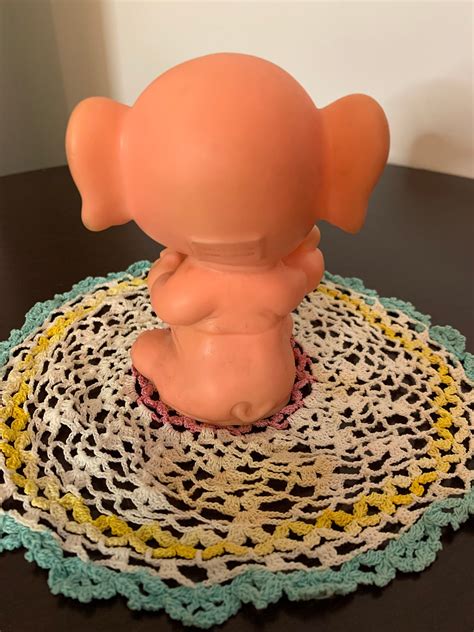 Kitschy 1960s Pink Tilly Toys Vintage Rubber Elephant Made in Canada - Etsy