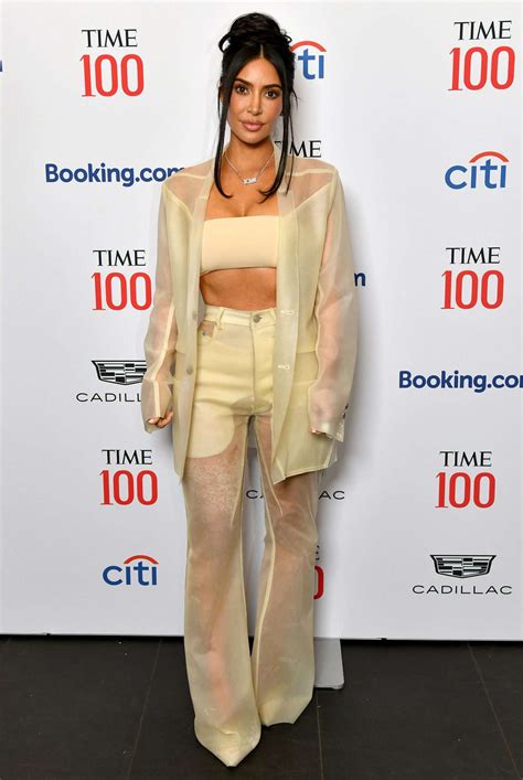 Kim Kardashian Wears Sheer Suit for Time100 Summit [Photos]