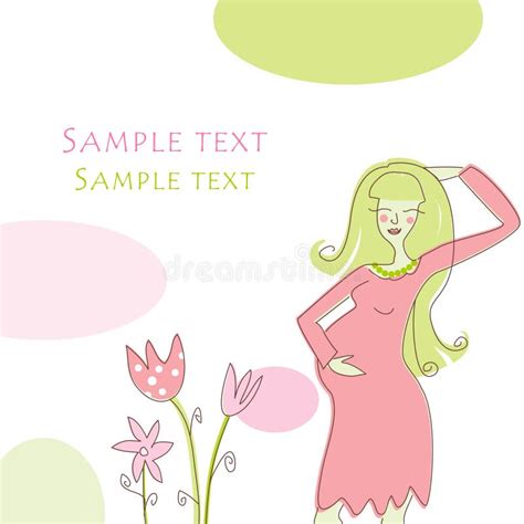Greeting Card with Pregnant Mother Stock Vector - Illustration of born ...