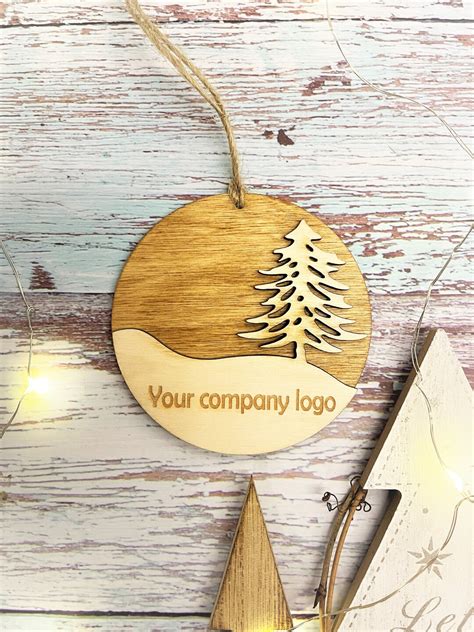 Custom Corporate Ornament, Company Logo Christmas Baubles, Gift Tag ...