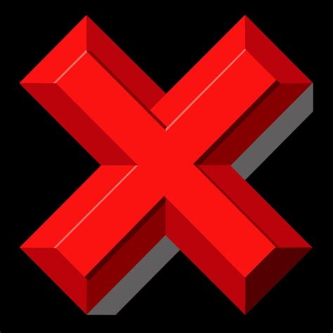 premium photo cross  wrong symbol