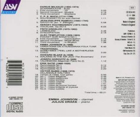 Emma Johnson - Encores Vol.2 (CD) – jpc.de