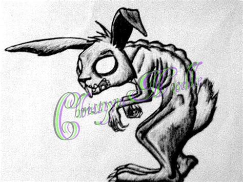 Zombie Bunny by gir1397 on DeviantArt | Scary drawings, Bunny tattoos ...