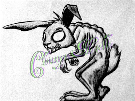 Scary Rabbit Drawing at PaintingValley.com | Explore collection of ...