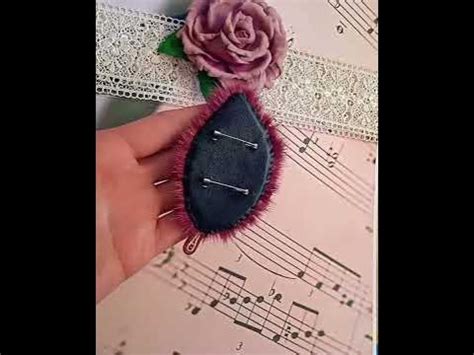 Сутажная брошь Перо Бордо. #jewelry #украшения #soutache #брошь # ...