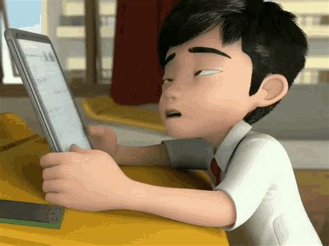 tired student gif