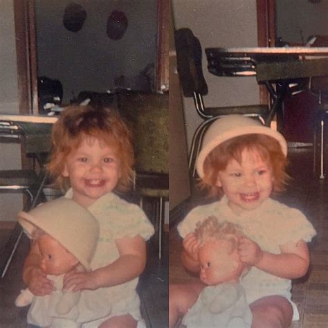 Little me sharing a moment with my dollie. 1987. : OldSchoolCool